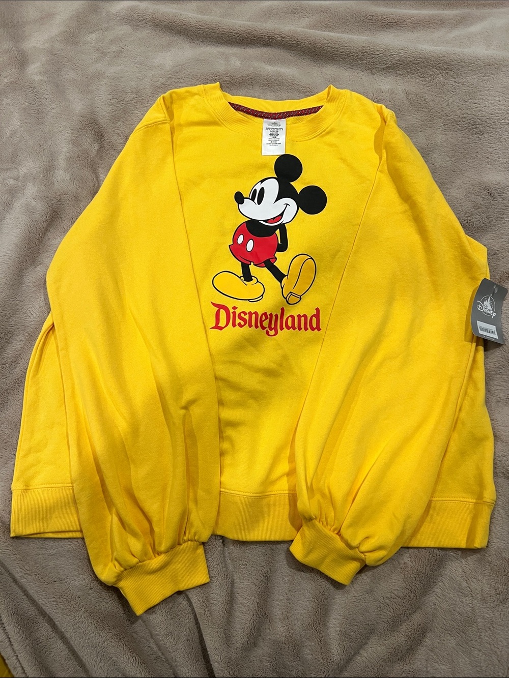 Disneyland Yellow Mickey Mouse Sweatshirt